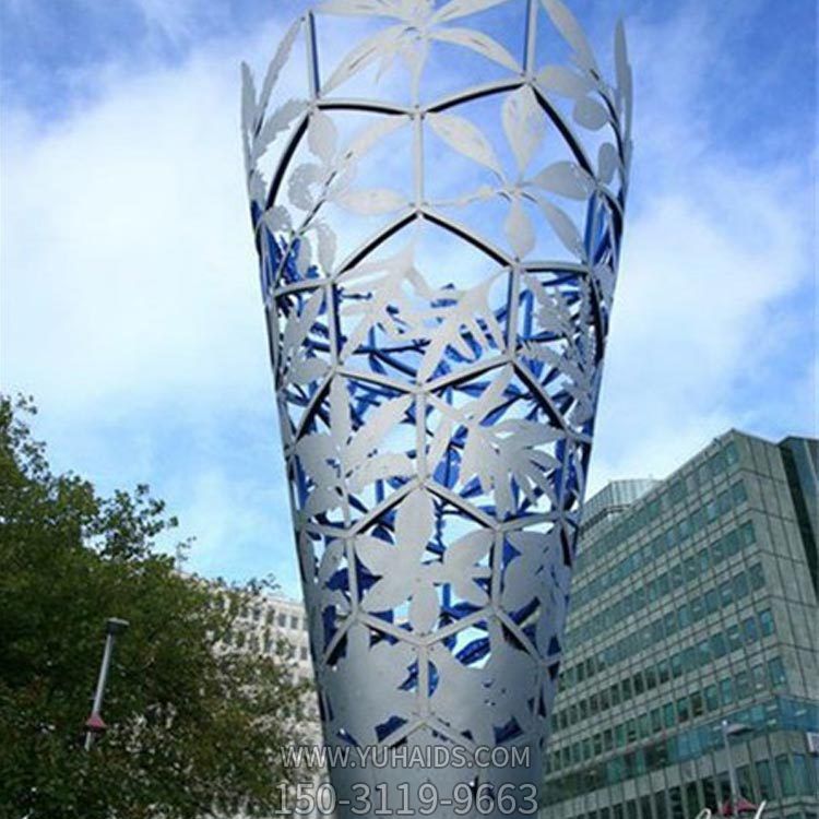 园林广场不锈钢镜面抽象艺术景观摆件博鱼网页版
