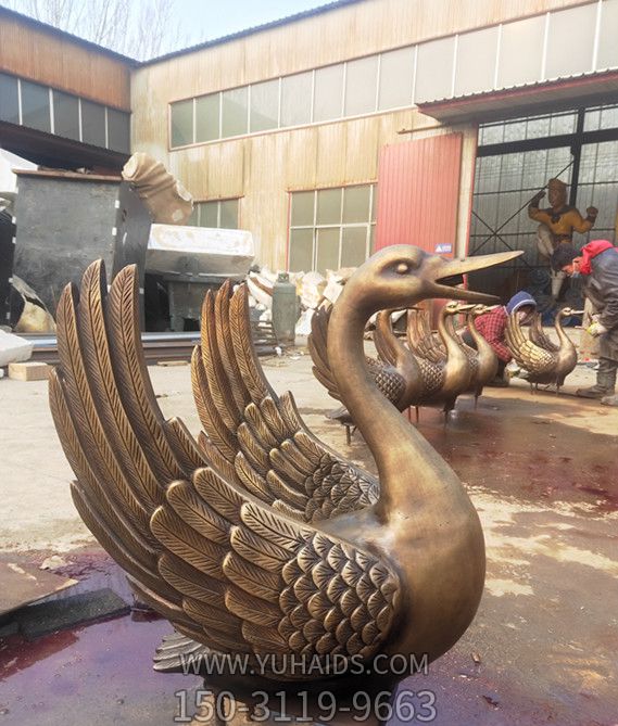 别墅不锈钢喷金烤漆展翅飞翔鸣叫天鹅博鱼网页版