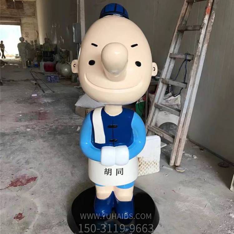 饭店门前摆放玻璃钢迎宾卡通公仔博鱼网页版