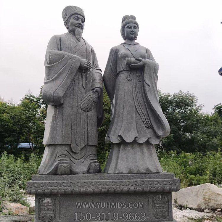 花岗岩石雕古代人物博鱼网页版景区公园摆件