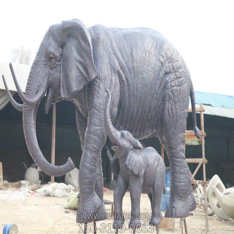 玻璃钢母子象，大象博鱼网页版