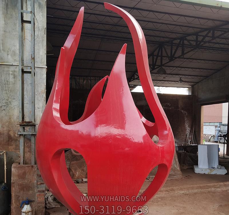 村庄农场文化小区摆放花骨朵不锈钢火苗博鱼网页版