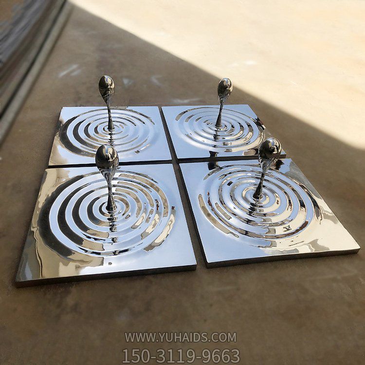 不锈钢镜面水滴广场喷泉水池景观摆件博鱼网页版