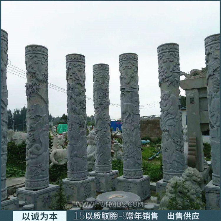 广场寺庙大型石雕龙柱花岗岩文化柱博鱼网页版