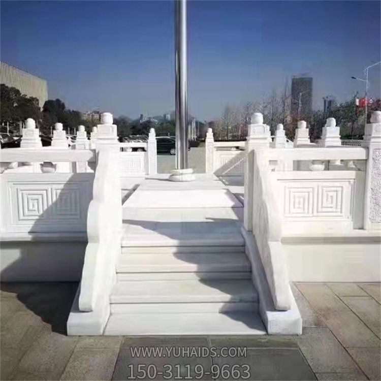 广场汉白玉雕刻升旗台石栏杆博鱼网页版