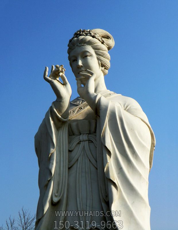 十二花神之二月杏花阮文姬汉白玉古代美女雕像博鱼网页版