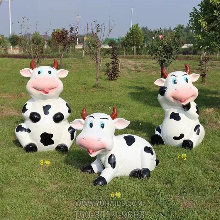 卡通动物玻璃钢博鱼网页版 幼儿园商场摆件 农场庄园装饰