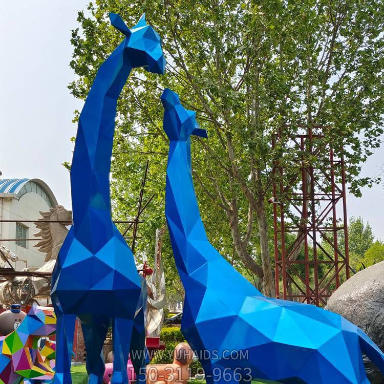 不锈钢切面几何鹿草坪花园广场景观摆件博鱼网页版