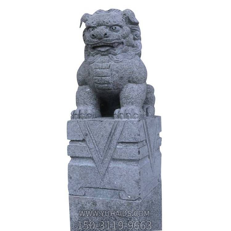 青石仿古石狮子拴马柱庭院装饰博鱼网页版