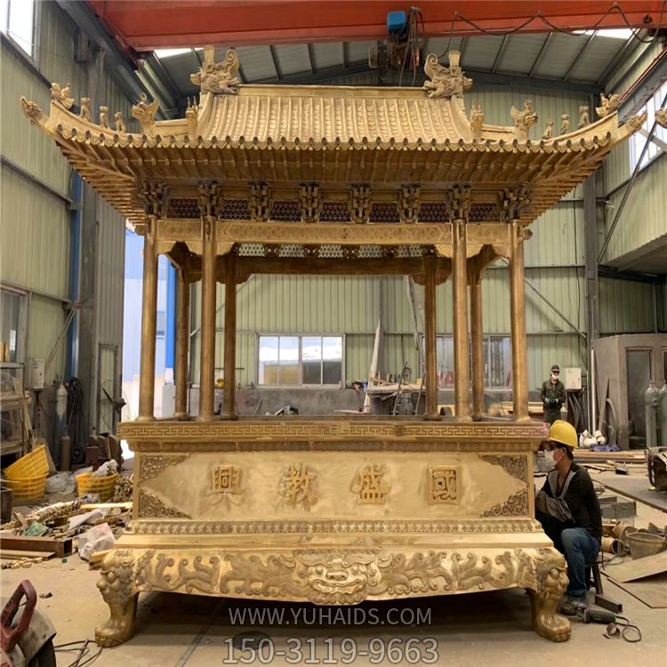 寺庙景区摆放黄铜铸造祈祷许愿上香香炉博鱼网页版