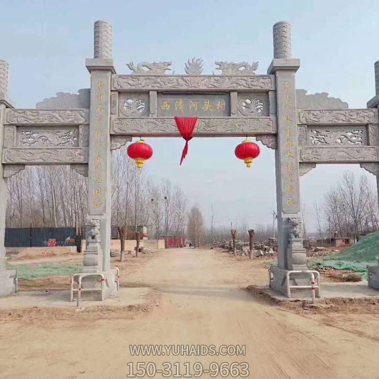 乡村大型大理石石雕牌坊博鱼网页版