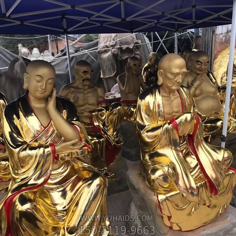 园林户外景观铜雕十八罗汉博鱼网页版