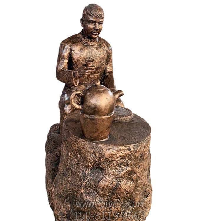 情景小品玻璃钢仿铜人物博鱼网页版