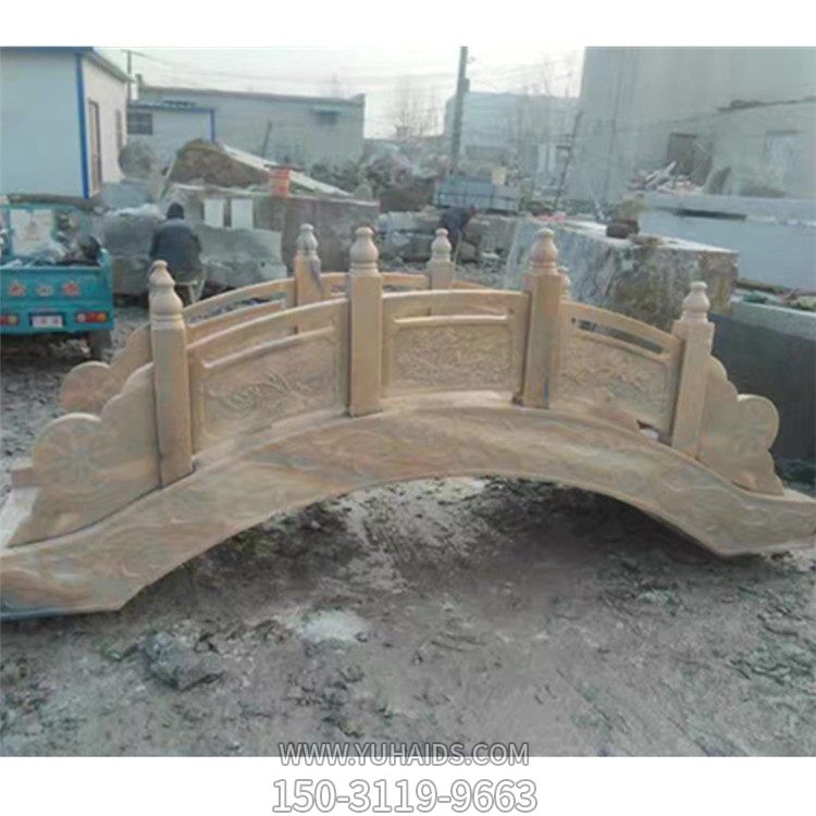 园林庭院装饰青石晚霞红小石拱桥景观摆件博鱼网页版