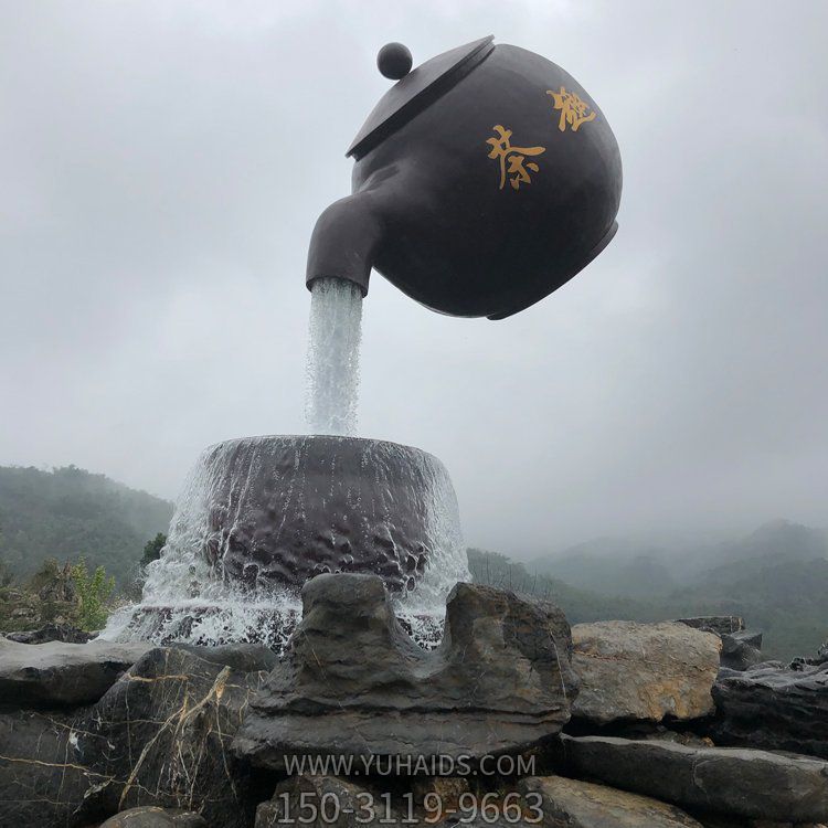 玻璃钢仿铜天壶户外景区大型景观喷泉摆件博鱼网页版