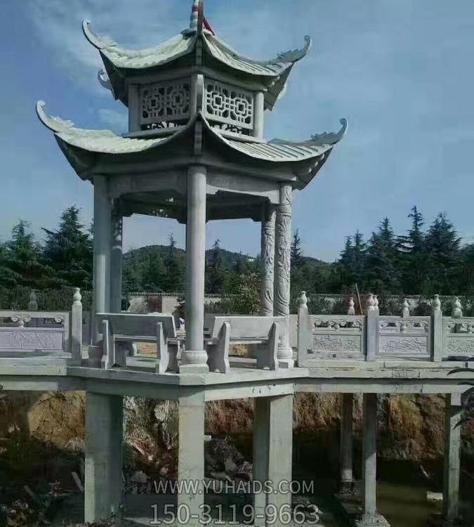 公园造景装饰青石仿古建筑复顶休息凉亭博鱼网页版