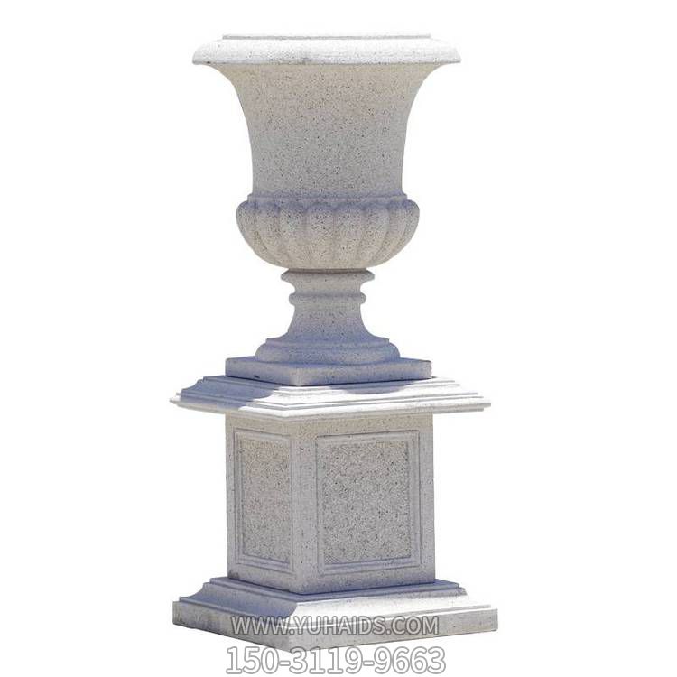 欧式黄砂岩石雕花钵 石雕鱼缸花盆博鱼网页版