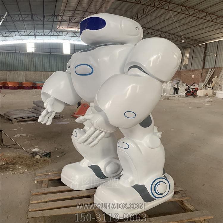 玻璃钢卡通户外商场机器人博鱼网页版