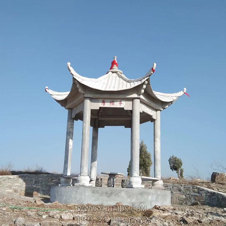 大型景观大理石户外园林中式六角凉亭博鱼网页版