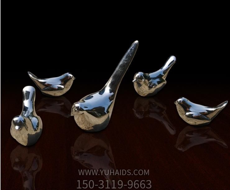 镜面不锈钢户外水景动物摆件小鸟博鱼网页版