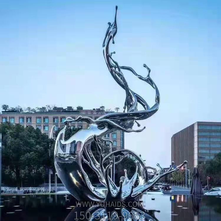 酒店门前水池喷泉摆放不锈钢创意水花博鱼网页版