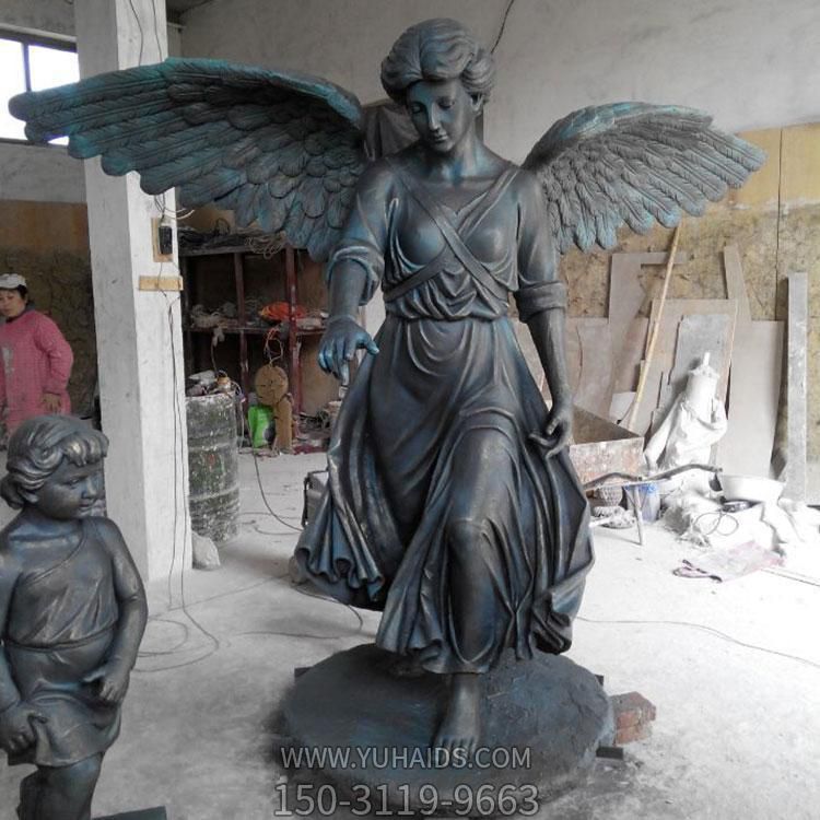 景点玻璃钢铸铜西方天使人物博鱼网页版