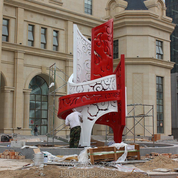 小区售楼部户外摆放不锈钢祥云艺术造型景观博鱼网页版