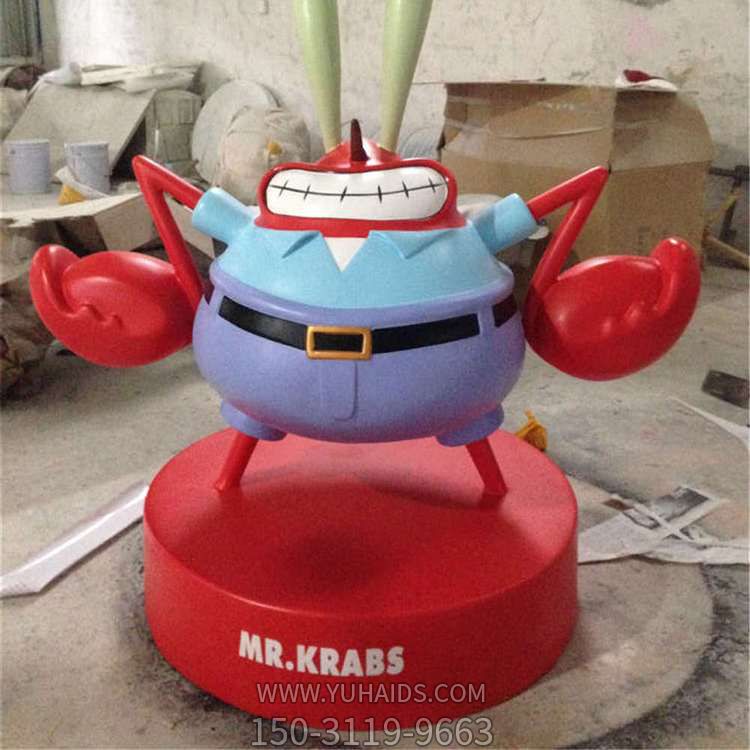 玻璃钢卡通动画人物蟹老板博鱼网页版