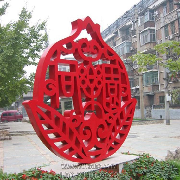 小区花园装饰不锈钢镂空剪影花朵景观博鱼网页版