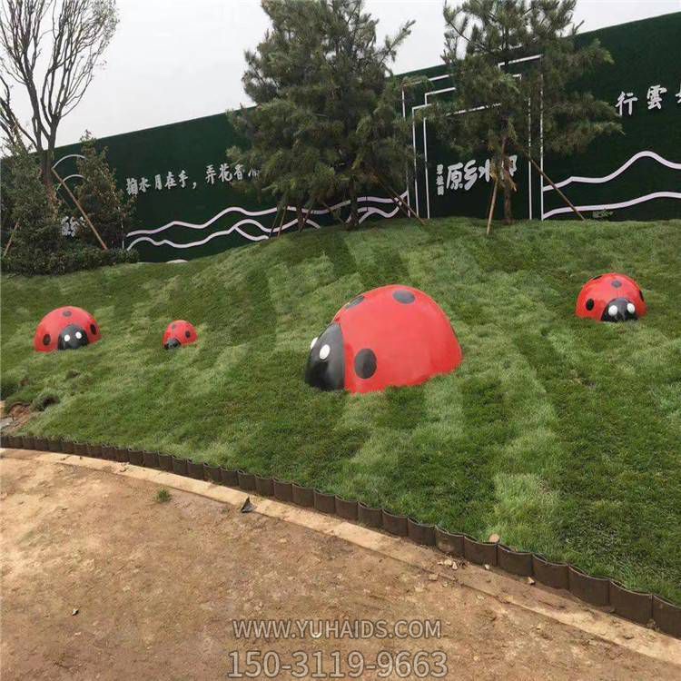 玻璃钢卡通彩绘仿真景观公园草坪美陈摆件博鱼网页版