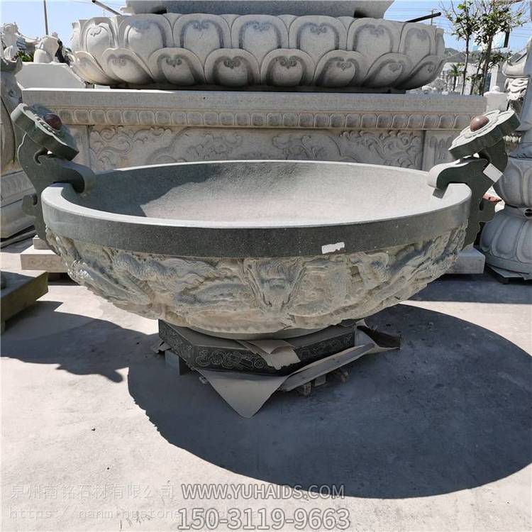 青石仿古水缸花盆景点户外装饰博鱼网页版