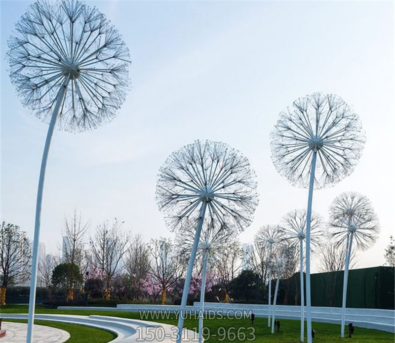 酒店草坪抽象不锈钢蒲公英博鱼网页版