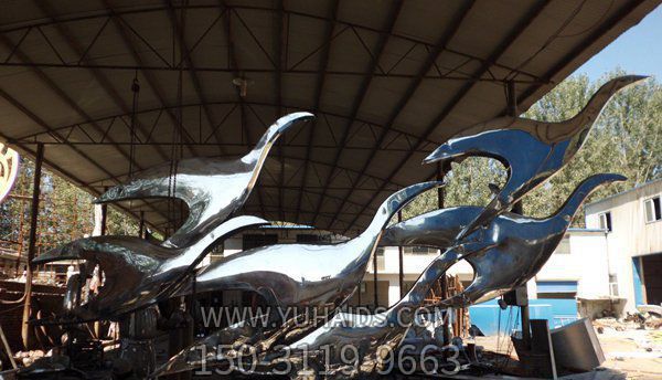 公园抽象不锈钢大雁博鱼网页版