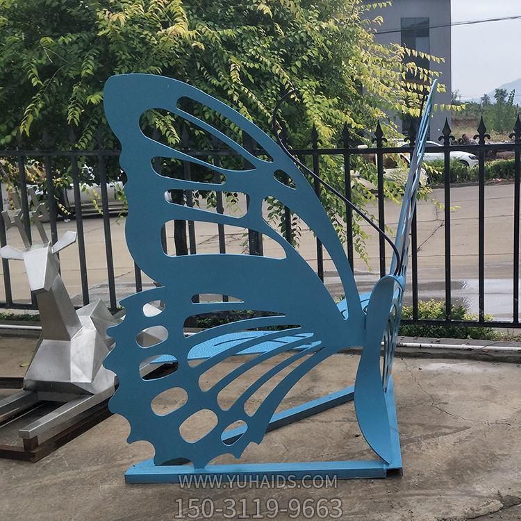 不锈钢彩绘蝴蝶景观 园林小区景观摆件博鱼网页版