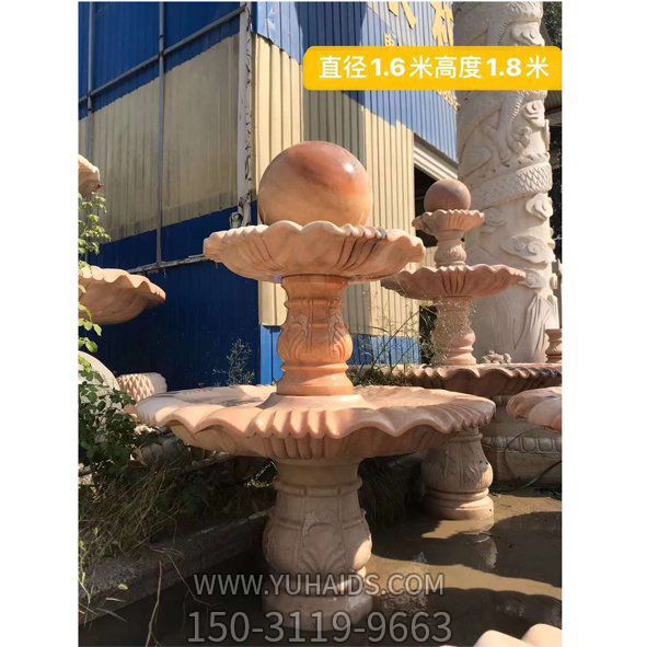 城市工厂大型晚霞红石雕喷泉博鱼网页版