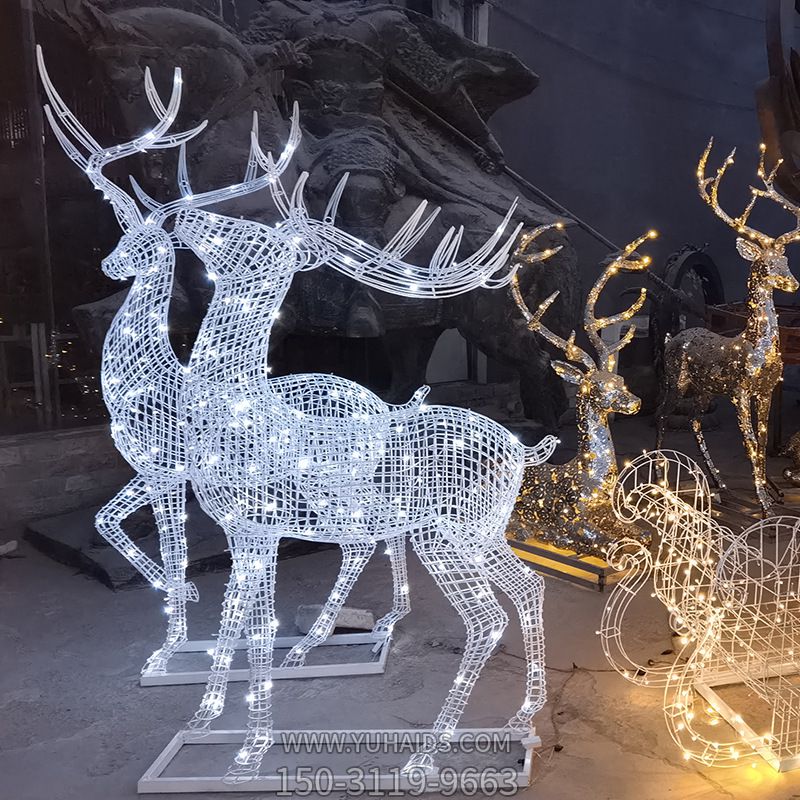 景区不锈钢镂空铁艺梅花鹿博鱼网页版