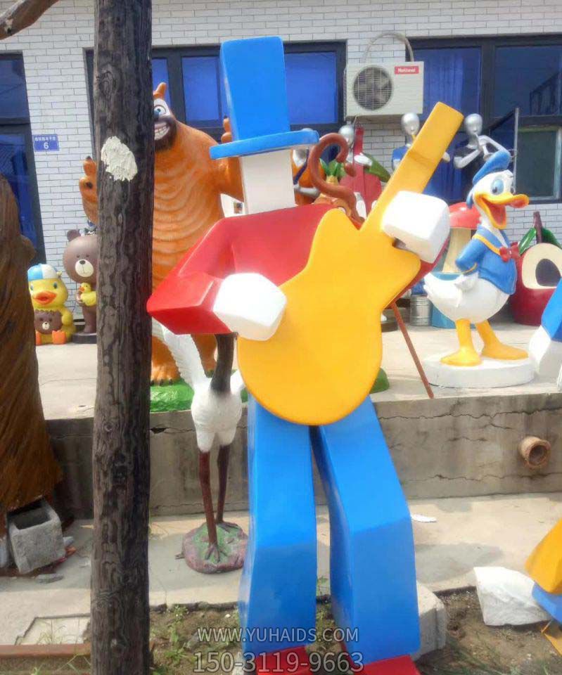 户外玻璃钢创意抽象彩绘琴博鱼网页版