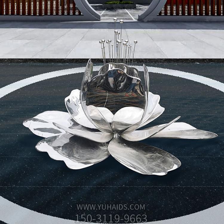 不锈钢莲花博鱼网页版摆件 