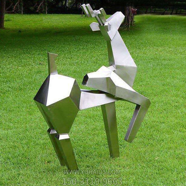 块面鹿，抽象不锈钢梅花鹿博鱼网页版