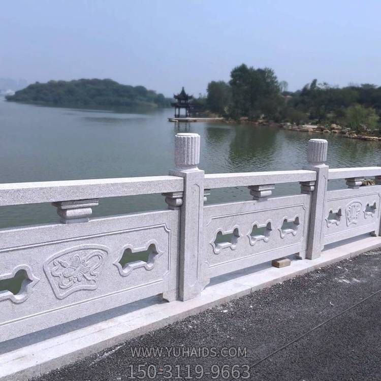 公园湖边装饰大理石雕刻镂空防护栏杆博鱼网页版