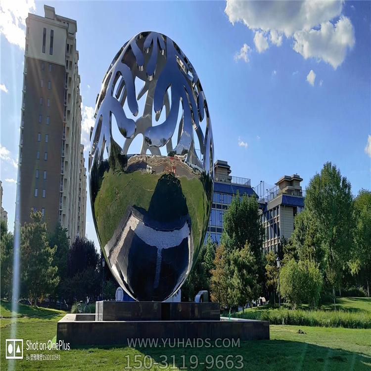 创意大型镜面不锈钢镂空球 户外园林景观博鱼网页版