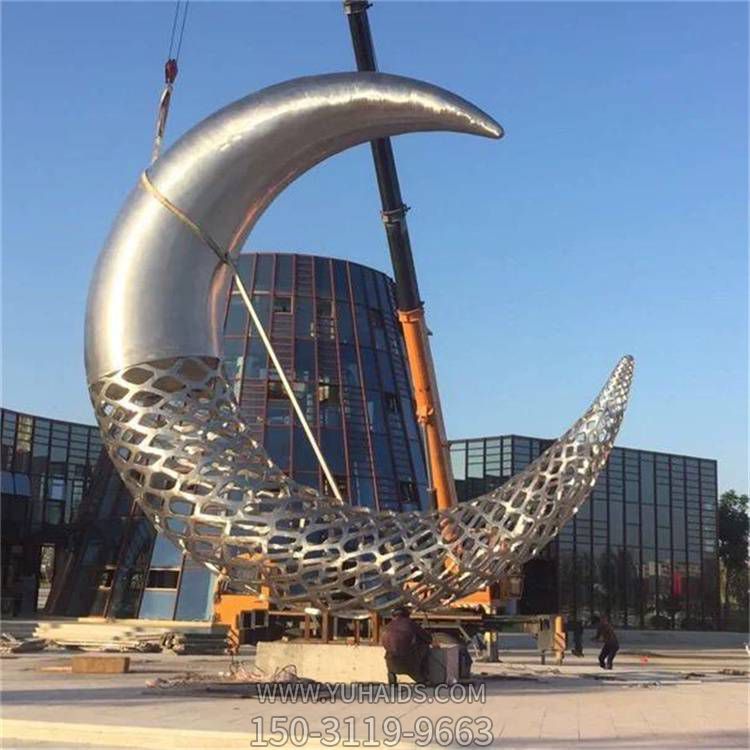 不锈钢几何镂空创意园林景观月亮博鱼网页版