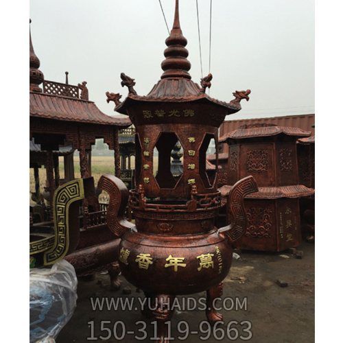 寺庙铜雕香炉摆件博鱼网页版