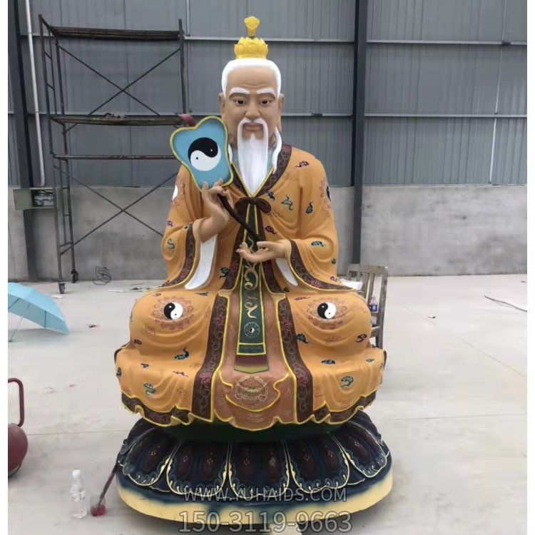 寺庙供奉神佛玻璃钢彩绘大型景观三清祖师博鱼网页版