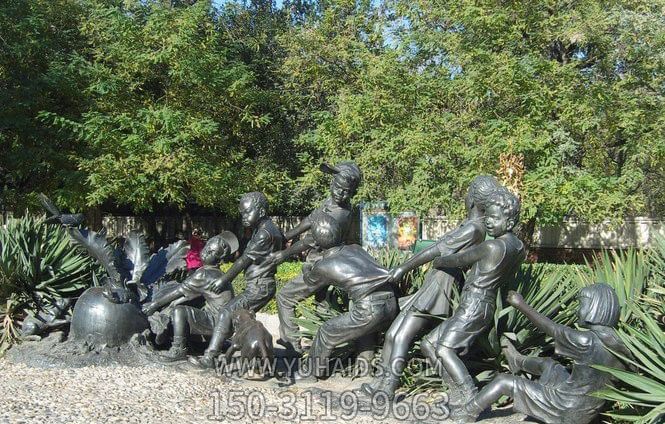 公园护士铜雕拔萝卜的儿童博鱼网页版