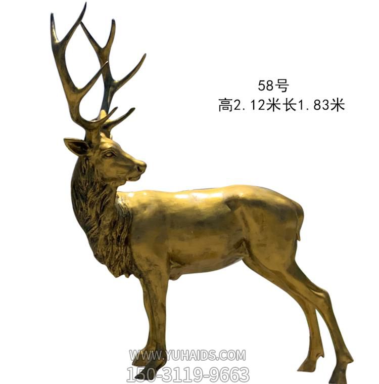户外园林商业街装饰玻璃钢仿铜鹿动物景观博鱼网页版摆件