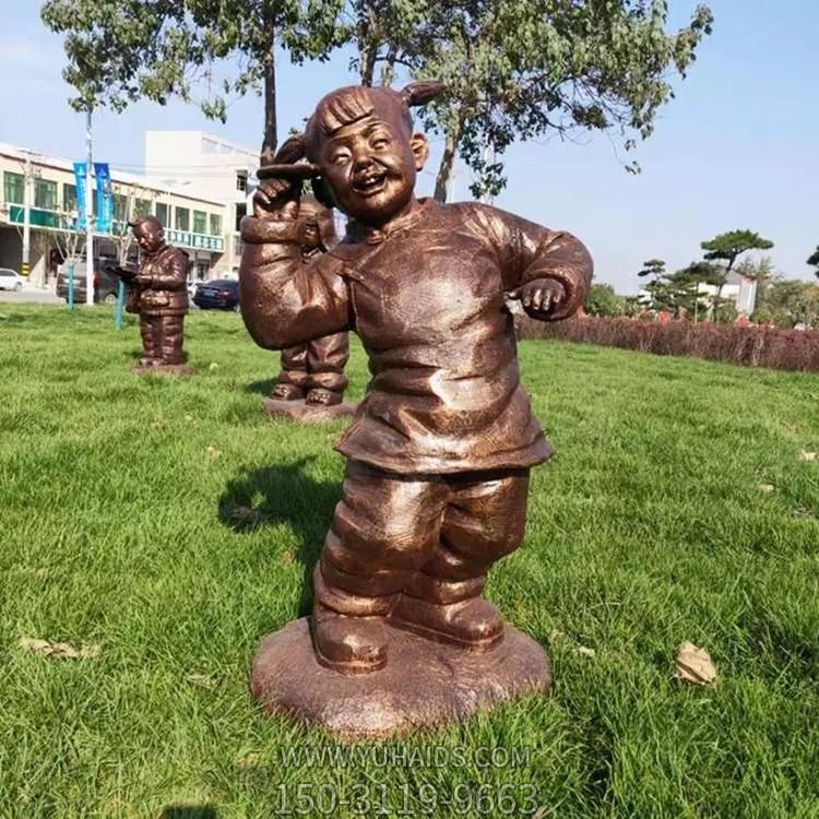 儿童景观玻璃钢仿铜户外园林摆件博鱼网页版