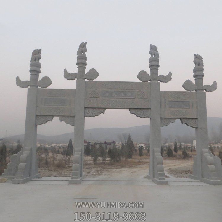 乡镇村口创意大理石砂石石雕牌坊博鱼网页版