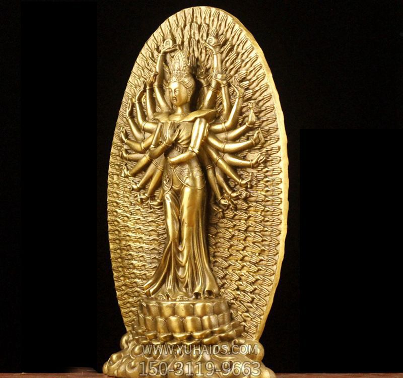 景区寺庙漆金铜雕千手观音博鱼网页版