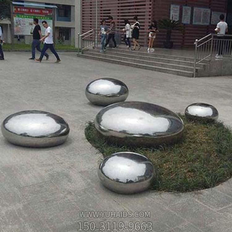 街口景观石小品公园草坪摆件 不锈钢博鱼网页版景观面圆球